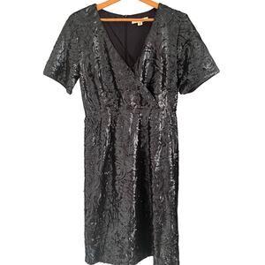 Women's Francesca's Dark Blue Sequin Holiday Party Cocktail Formal Dress Size M